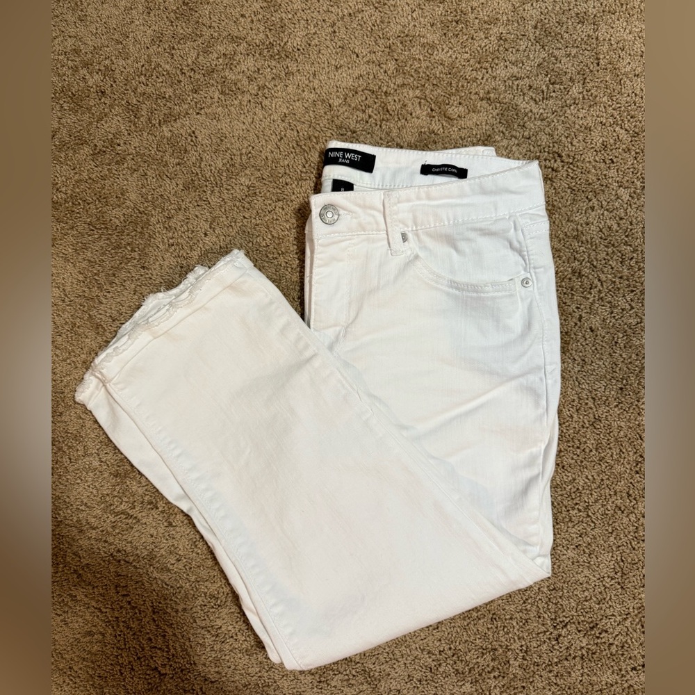 Nine West chrystie capri white jeans